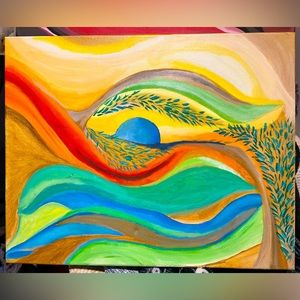 Original artwork, acrylic on stretched canvas. 16x20